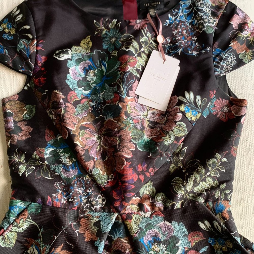 Ted Baker | Pleated Full Jacquard Dress Keirly from Antique Botanical Collection